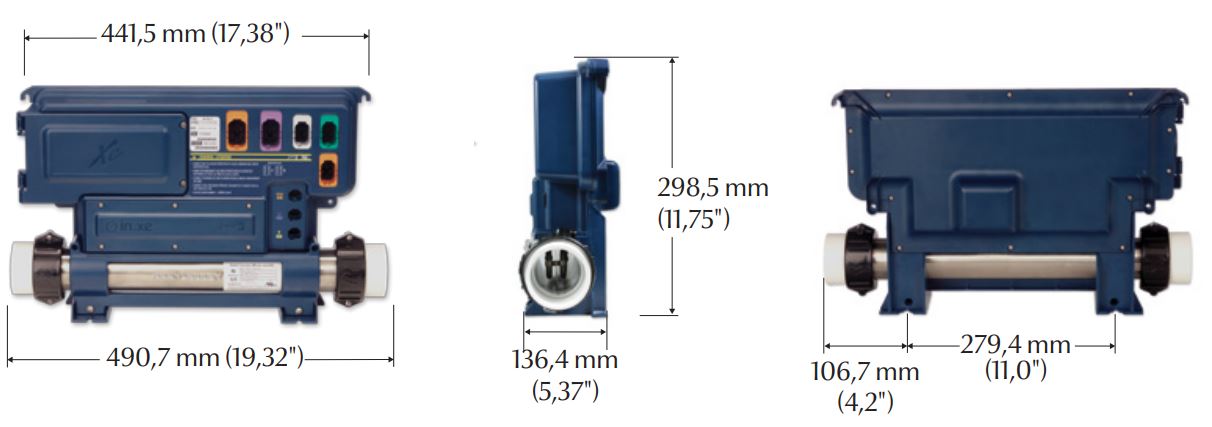 Dimensions du boîtier IN.XE de Gecko