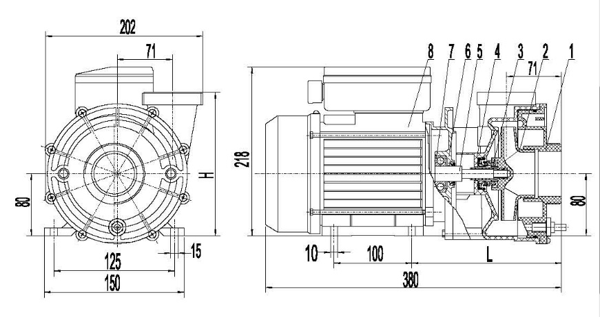 Pompe LP300 - Pompe de massage pour spa 3HP LX WHIRLPOOL ... lx whirlpool bath pump wiring diagram 